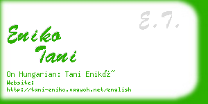 eniko tani business card